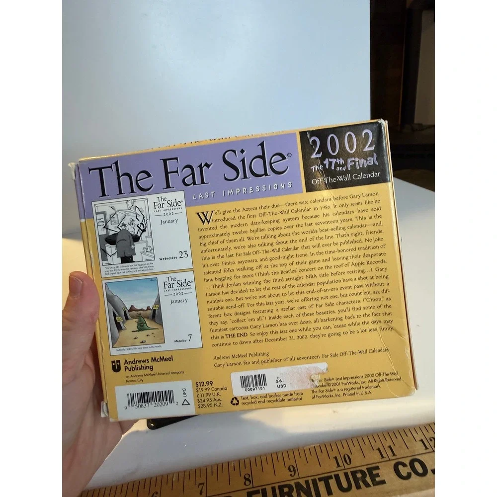 The Far Side Last Impressions 2002 17th Final Off The Wall Desk Calendar